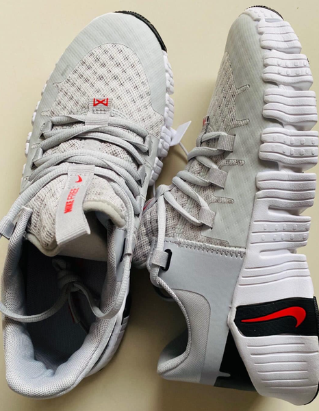 Men's Nike Free Grey running Shoes with mesh upper and shock-absorbing sole