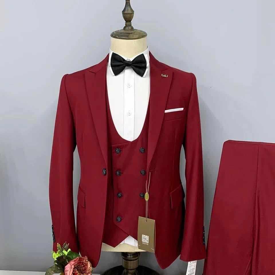 red men's suit