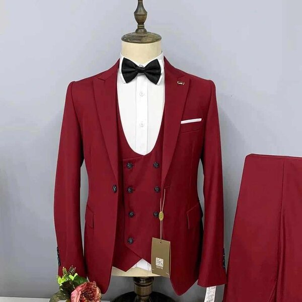 red men's suit
