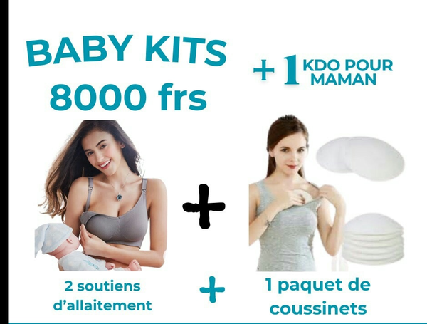 BABY KITS  KDO POUR MAMAN  2 soutiens d'allaitement  1 paquet de coussinets 