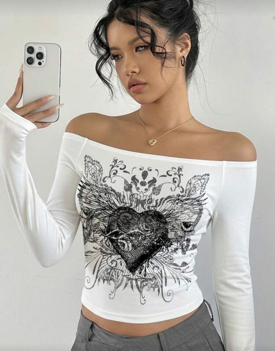 Crop top style gothique