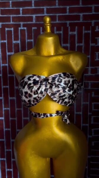 Bikini léopard à nouer