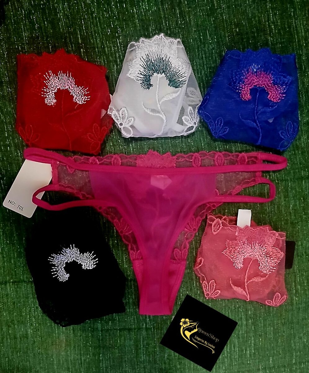 6 Culottes en dentelle florale