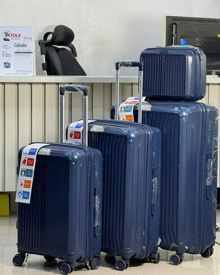 Ensemble de 3 valises rigides bleu marine