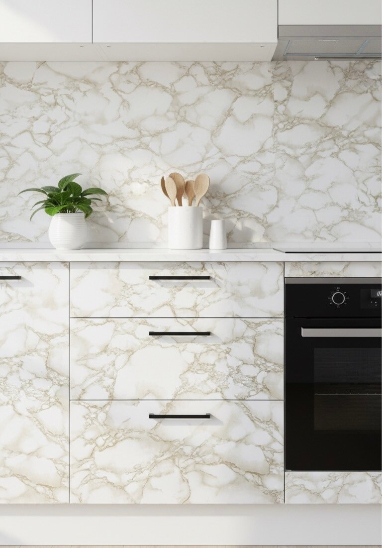 Autocollant marbre adhésif