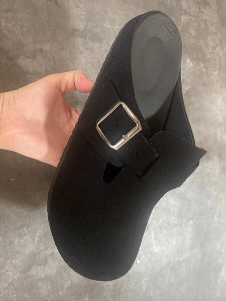 Mules confortables en daim