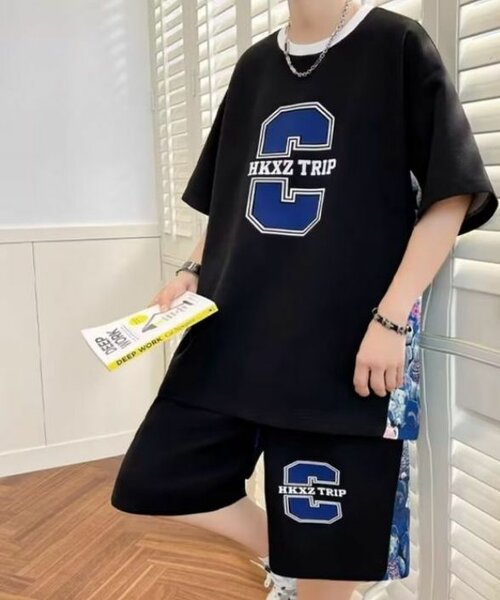 Ensemble décontracté noir homme