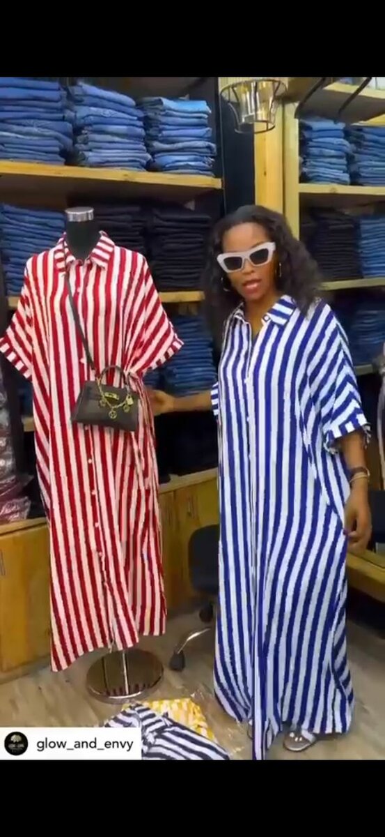 Robe rayée maxi élégante