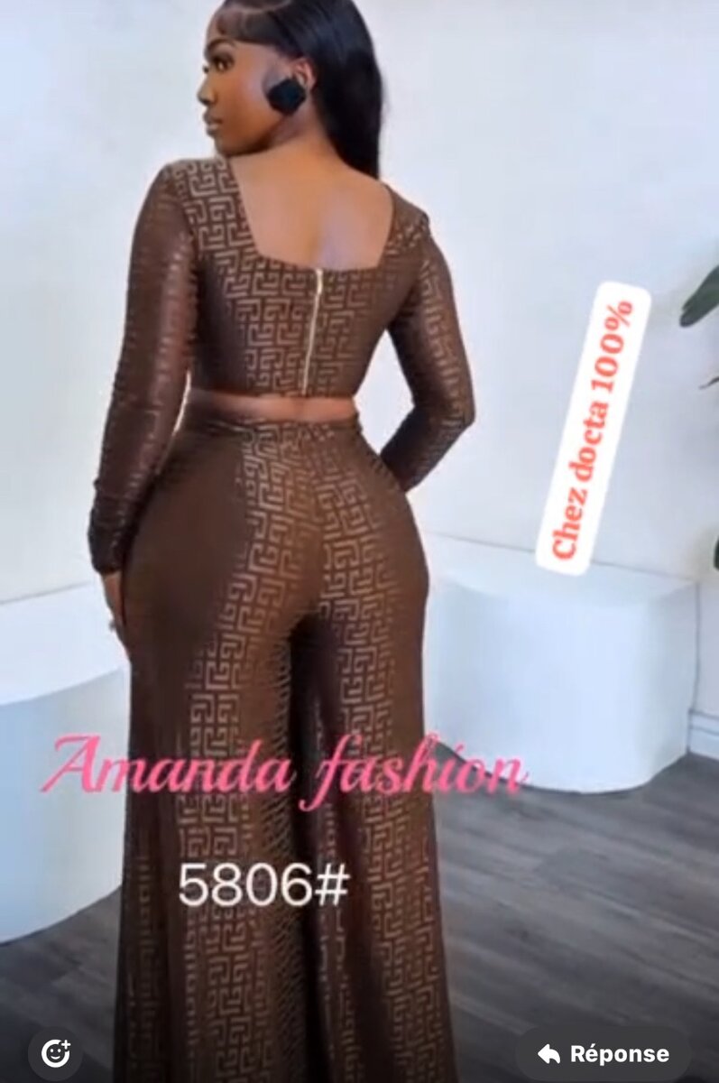 Ensemble élégant à motif