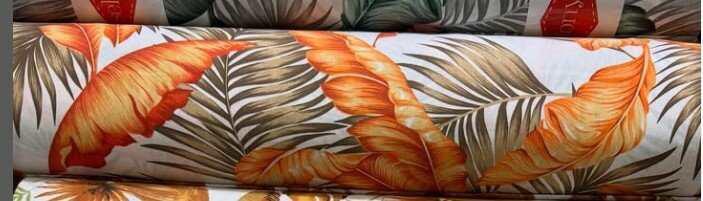 Рулон красивой узорчатой ткани Ранфорс