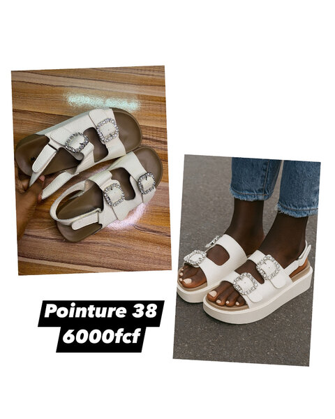 Sandales plateforme blanches