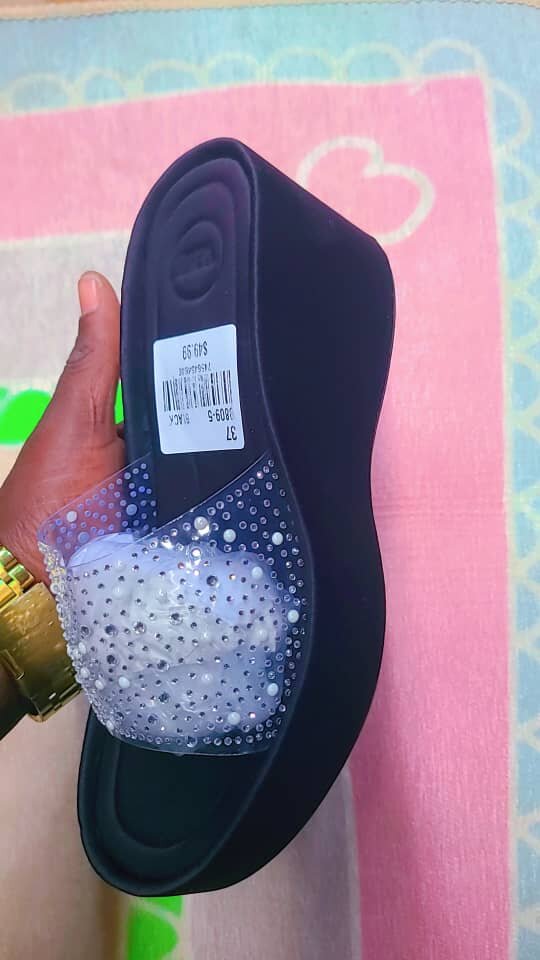 Mules à plateforme scintillantes