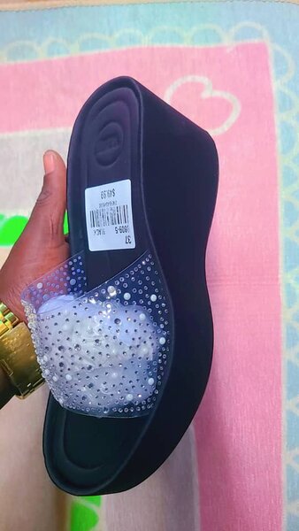 Mules à plateforme scintillantes