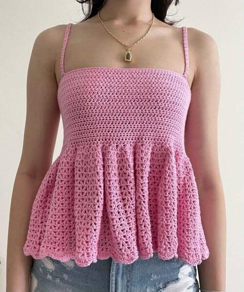 Haut en crochet élégant