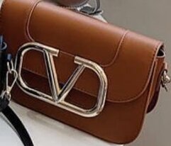 Beautiful fashionable women's handbag color brown