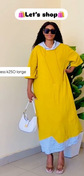 Elegant yellow dress large