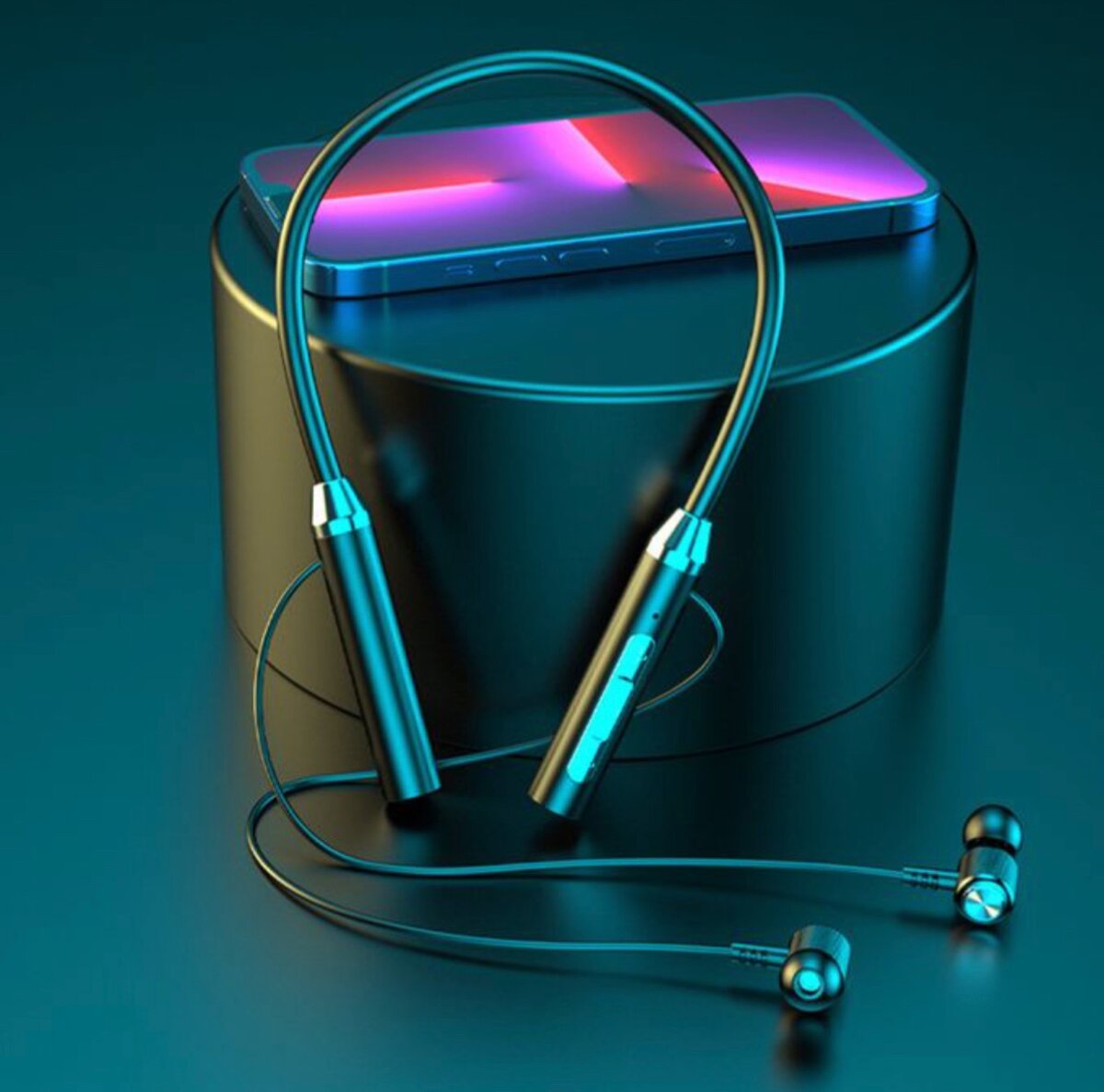 Bluetooth headset neckband Black