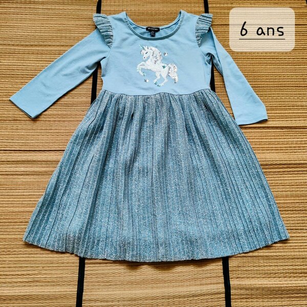 Robe Licorne Enfant Paillettes