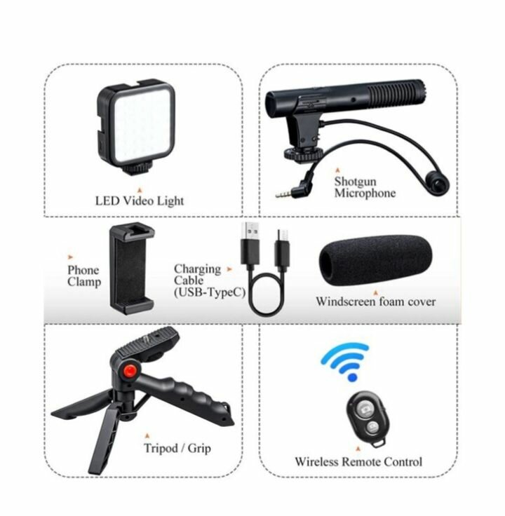 Kit vidéo Vlog Microphone