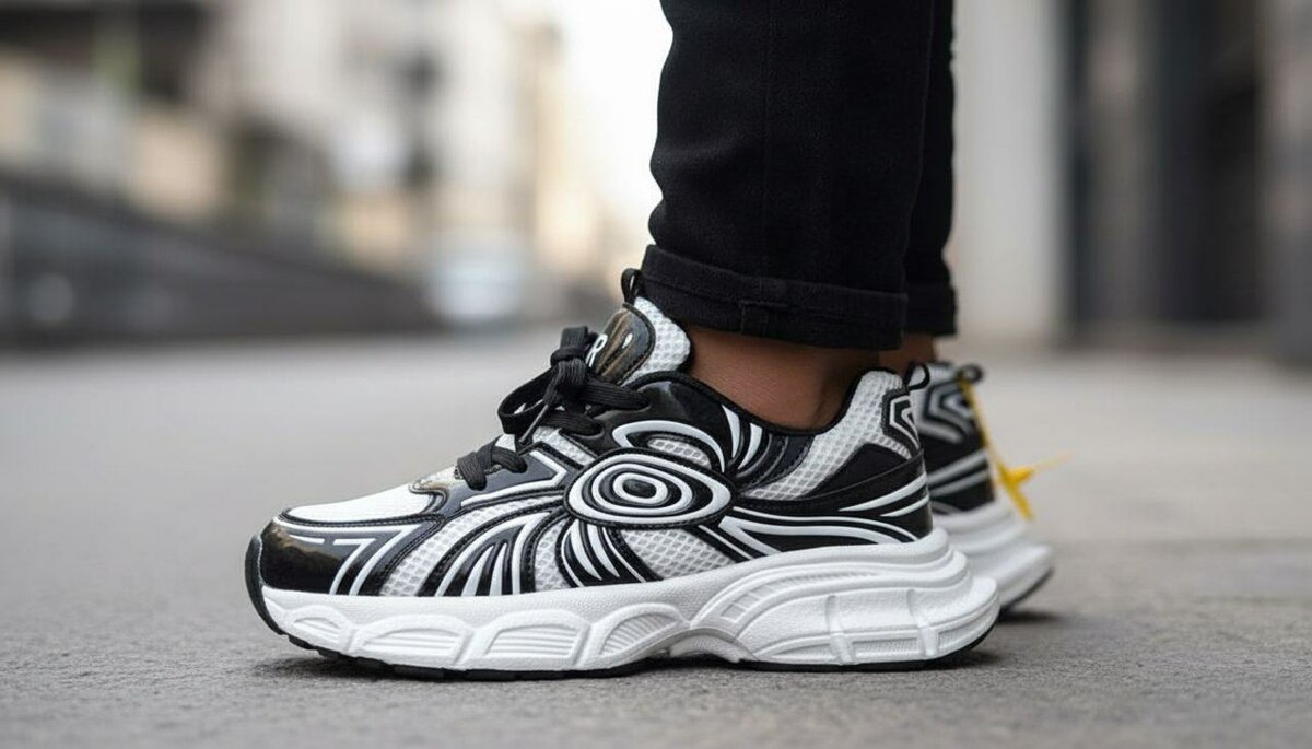 Baskets Noires et Blanches Style Urbain