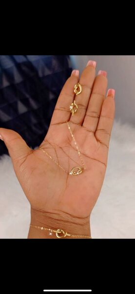 Parure Bijoux Noeud Doré