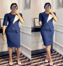 Two piece suit  blue color