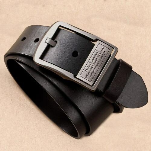 New Men's Belt true Leather Pin Buckle Business Casual Cowhi