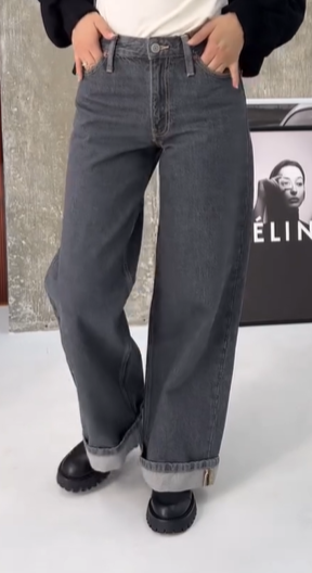 Джинсы от ZARA с идеальной посадкой серые