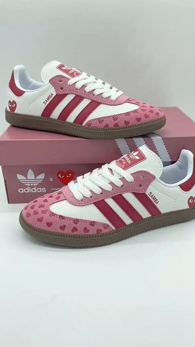 Baskets Adidas Samba cœur rose