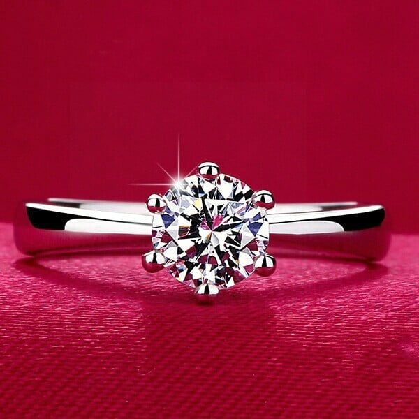 Dainty diamond promise /engagement ring (Free Case)