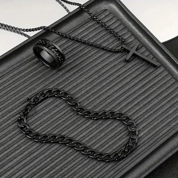 Set bijoux croix hommes