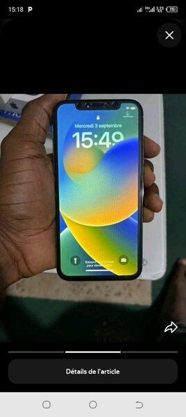 iPhone X 256 Go Argent Débloqué