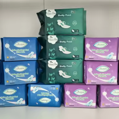 Serviette hygiénique anion