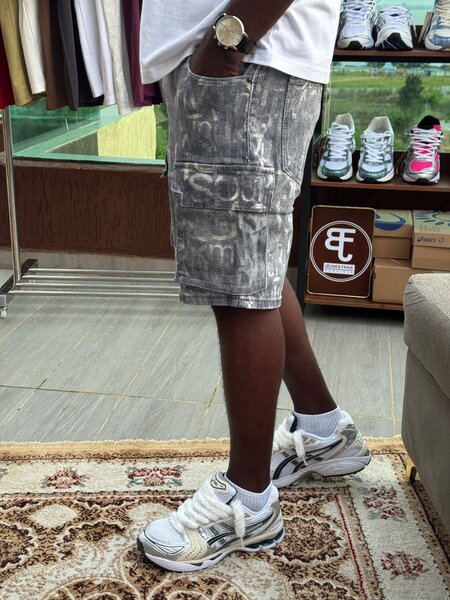 Shorts cargo délavés homme