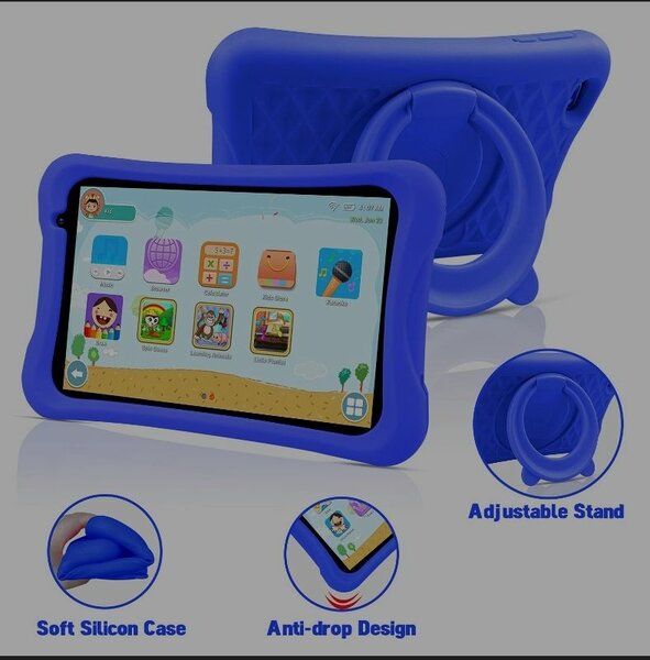 Protection silicone pour tablette - bleu