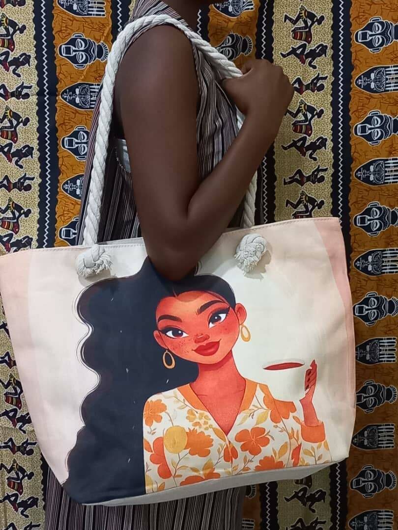 Sac top bag imprimé bohème