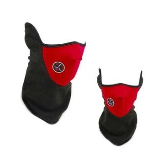 Airsoft Warm Fleece Bike Half Face Mask Cover Face Hood Protection Cycling Ski Sports Outdoor Winter Neck Guard Scarf Warm Red Motorcycle Mask