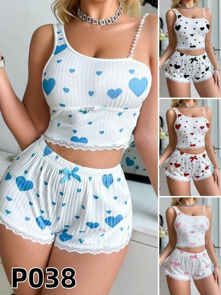 Ensemble Pyjama Cœur Femme