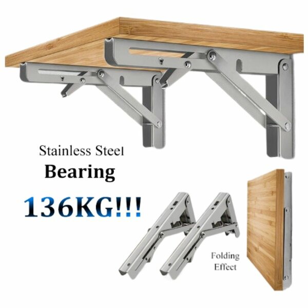 Étagère murale pliante robuste en acier inoxydable