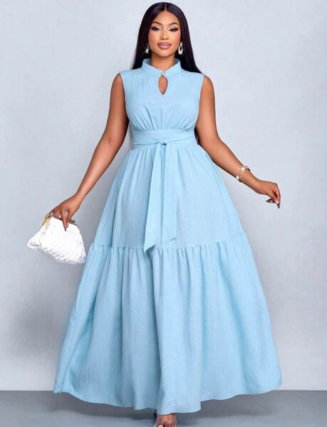 Robe maxi élégante sans manches
