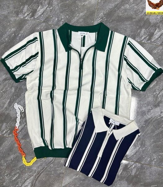 Polo rayé unisexe tendance