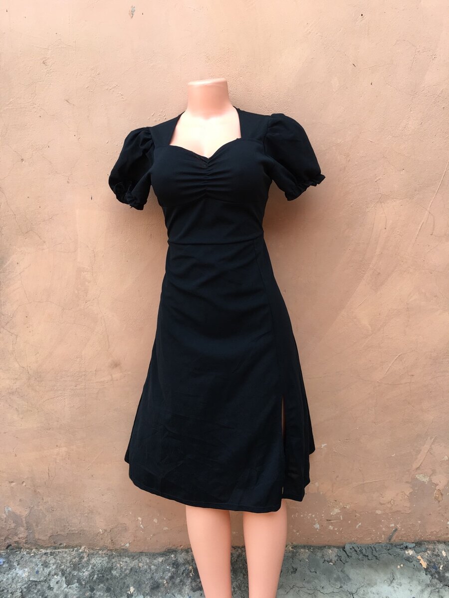 Black flare dress( thrift)