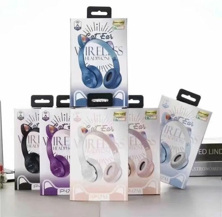 Casque sans fil oreilles de chat