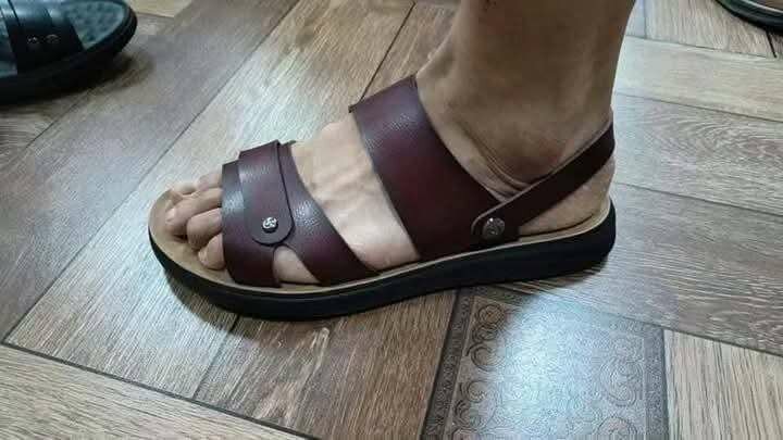 Sandales en cuir confortables