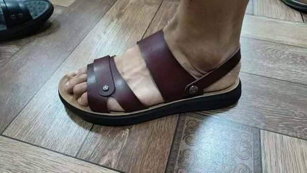 Sandales en cuir confortables