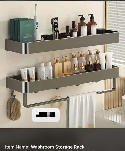 Washroom storage rack