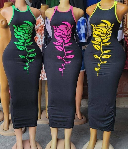 Robe longue à fleur élégante