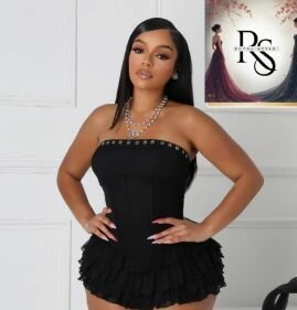 Robe Bustier Noire Glamour