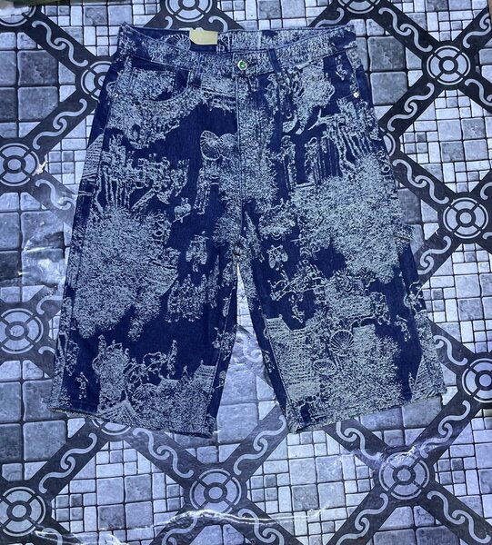 Shorts en denim imprimé tendance