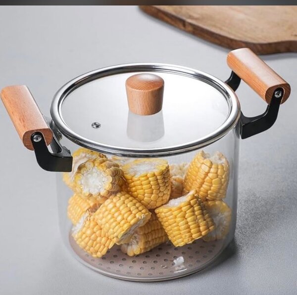 Glass cooking pot 4.5L capacity